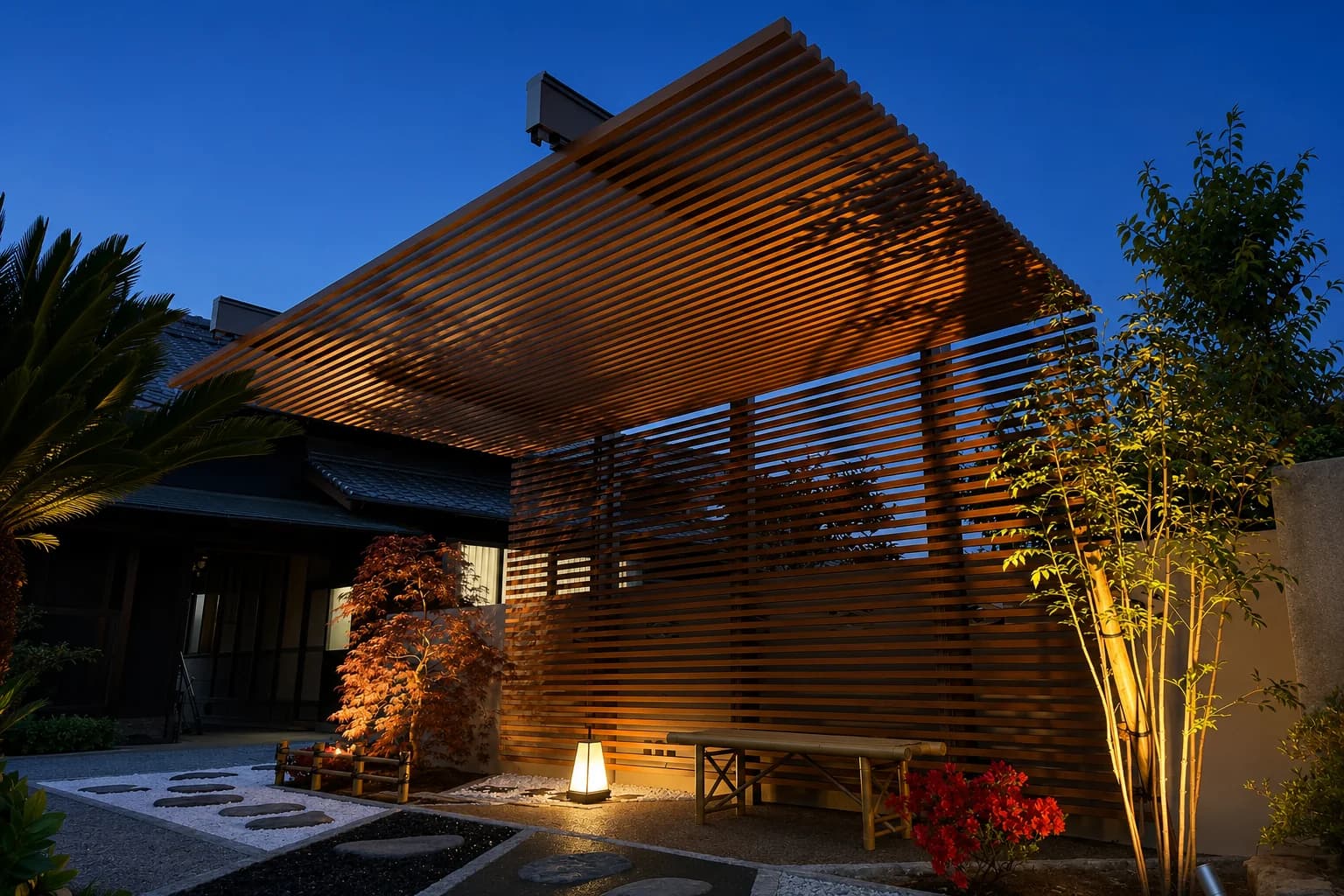 Cantilever pergola installed beside pool in Melbourne